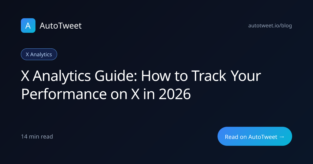 X Analytics Guide: How to Track Your Performance on X in 2026 | AutoTweet