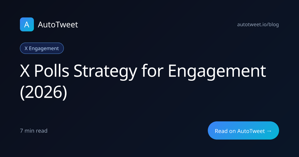 X Polls Strategy: How to Use Twitter Polls for Engagement (2026 ...